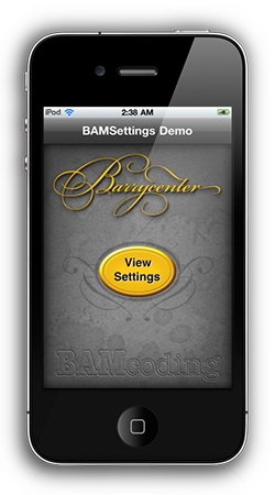 BAM Settings Demo iPhone