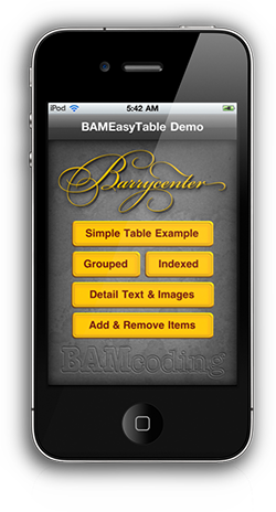 BAM Easy Table Demo